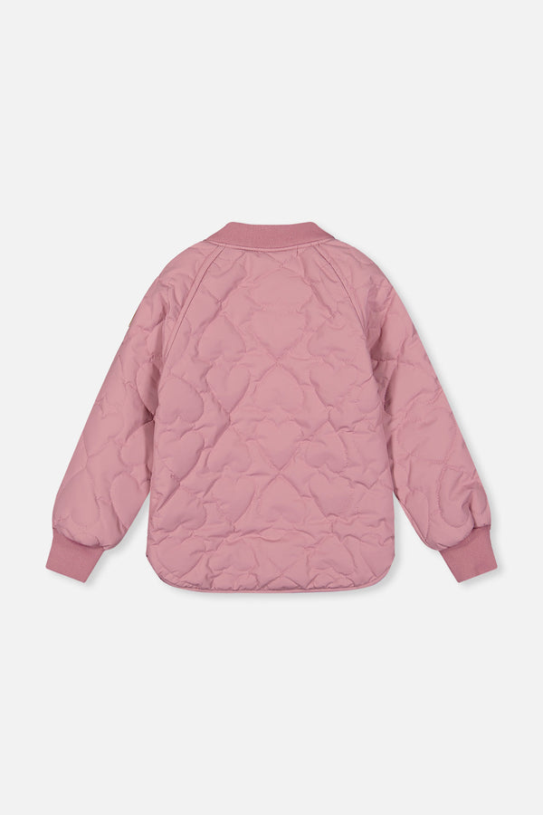 Quilted Raglan Sleeve Jacket Mauve Pink - J20W61_05080