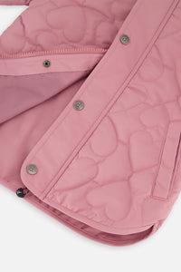 Quilted Raglan Sleeve Jacket Mauve Pink - J20W61_05080