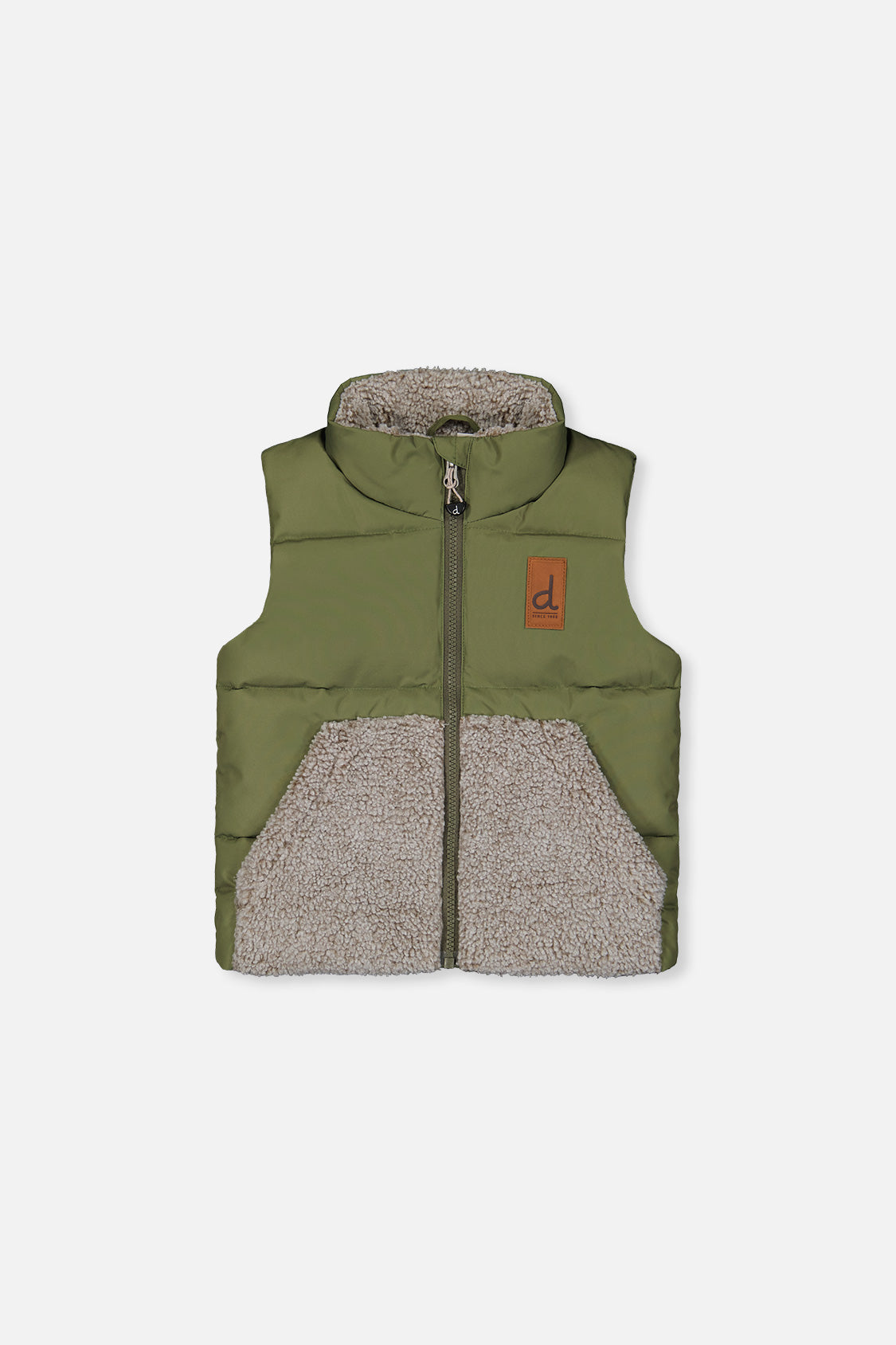 Sleeveless Mid-Season Vest Olive Green - J20W62_03090