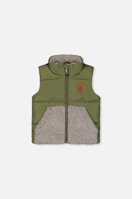 Sleeveless Mid-Season Vest Olive Green - J20W62_03090