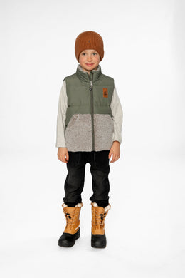 Sleeveless Mid-Season Vest Olive Green - J20W62_03090