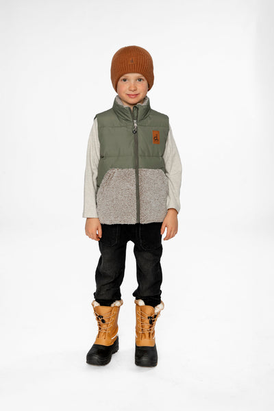 Sleeveless Mid-Season Vest Olive Green - J20W62_03090