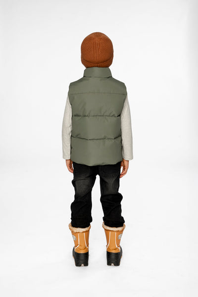 Sleeveless Mid-Season Vest Olive Green - J20W62_03090