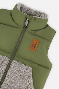 Sleeveless Mid-Season Vest Olive Green - J20W62_03090