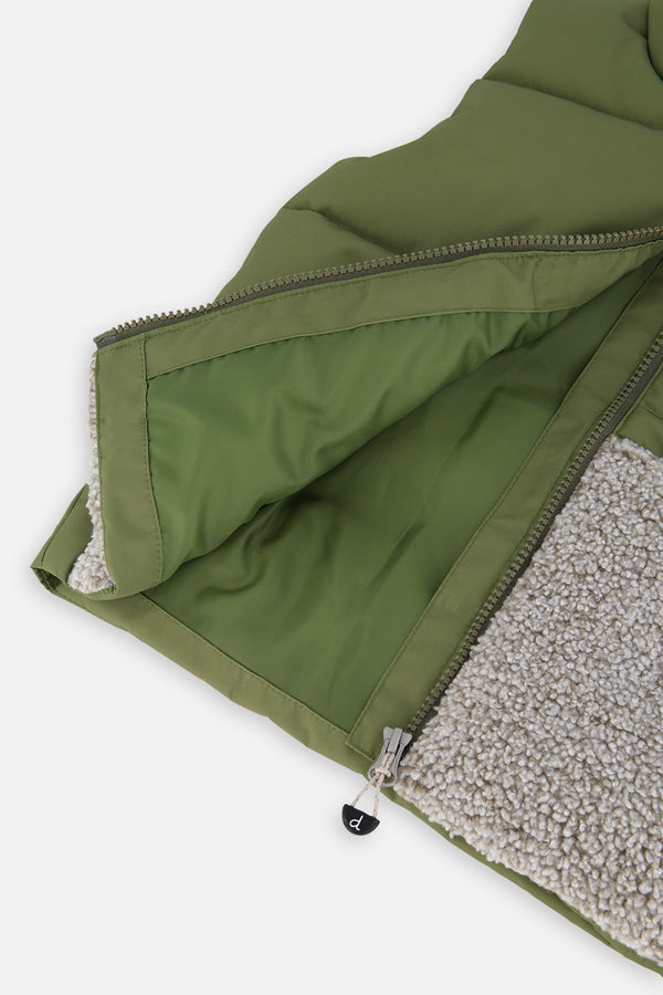 Sleeveless Mid-Season Vest Olive Green - J20W62_03090