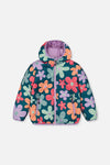 Quilted Mid-Season Jacket Green Floral Print - J20W64_2J010