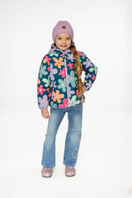 Quilted Mid-Season Jacket Green Floral Print - J20W64_2J010