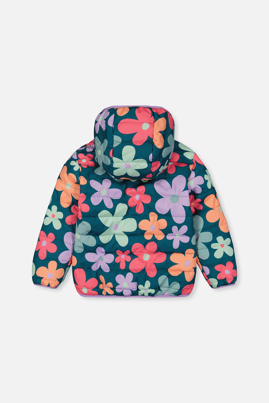 Quilted Mid-Season Jacket Green Floral Print - J20W64_2J010