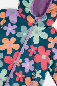 Quilted Mid-Season Jacket Green Floral Print - J20W64_2J010