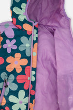 Quilted Mid-Season Jacket Green Floral Print - J20W64_2J010