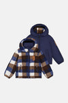 Baby Reversible Mid-Season Jacket Dark Blue And Brown - J20W65B_04810