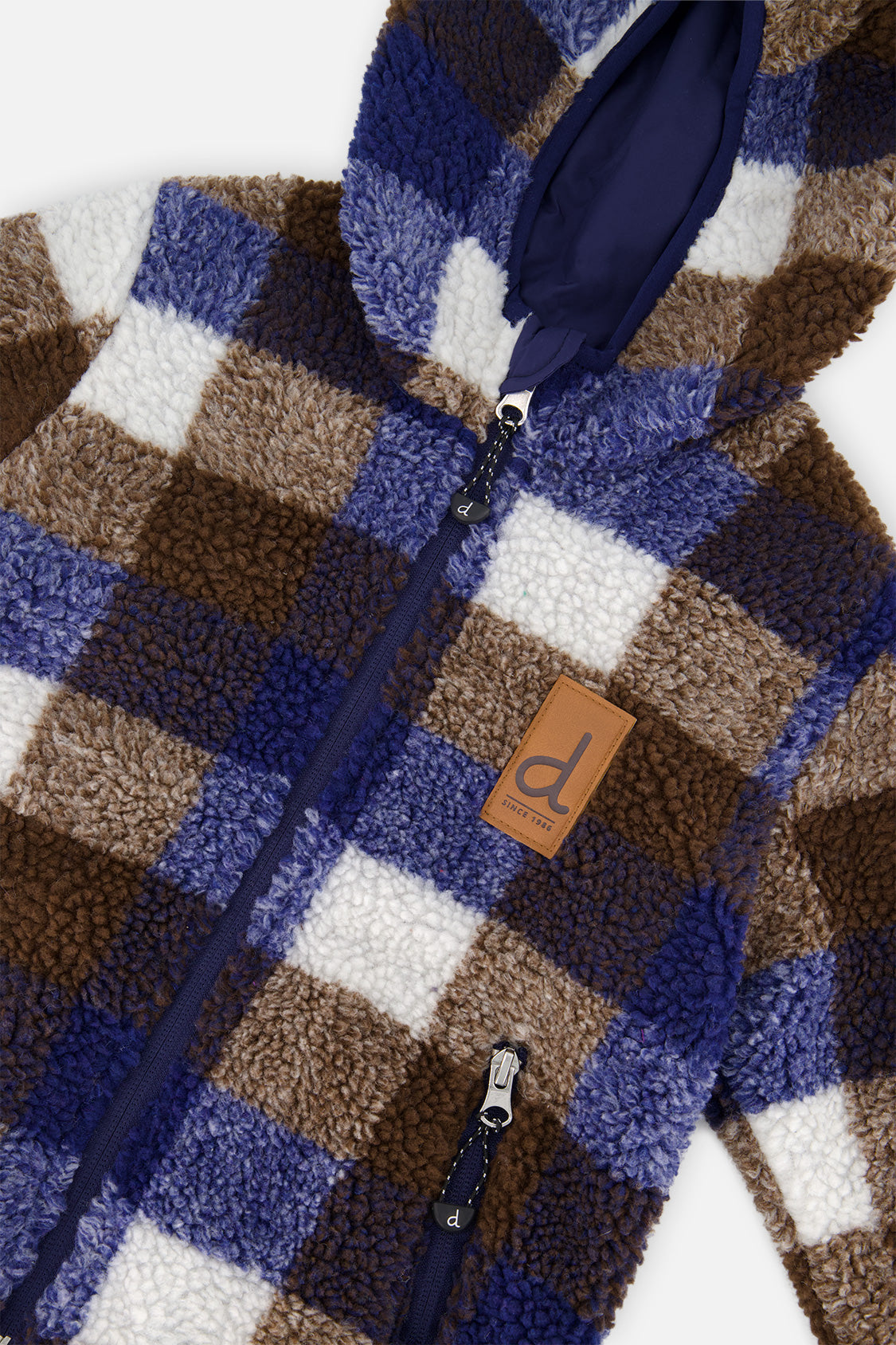Reversible Mid-Season Jacket Dark Blue And Brown - J20W65_04810