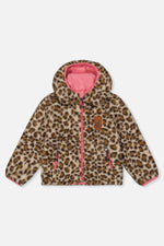 Reversible Mid-Season Jacket Pink And Leopard - J20W65_06800