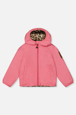 Reversible Mid-Season Jacket Pink And Leopard - J20W65_06800