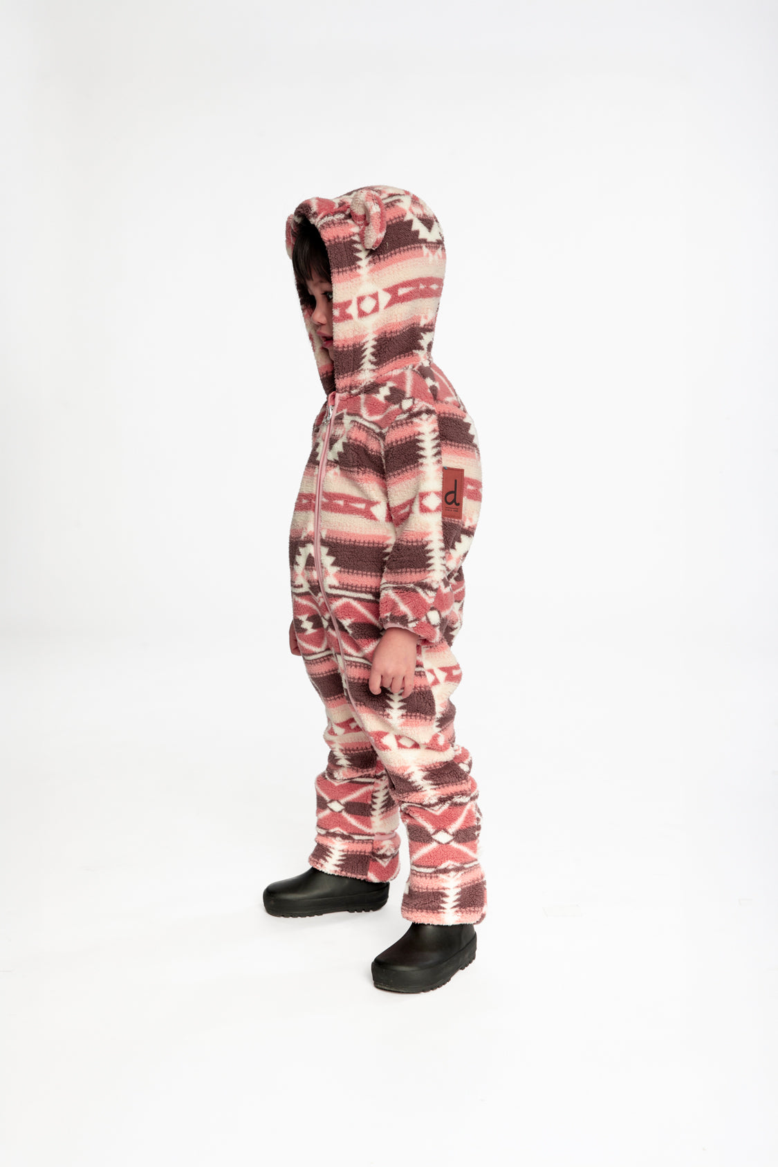 Baby Mid-Season Plush One-Piece Outerwear Aztec Pink - J20W66_2J011
