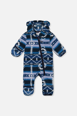 Baby Mid-Season Plush One-Piece Outerwear Aztec Blue - J20W66_2J012