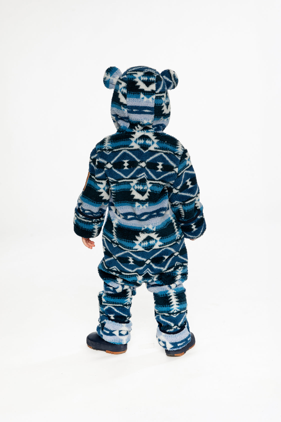 Baby Mid-Season Plush One-Piece Outerwear Aztec Blue - J20W66_2J012