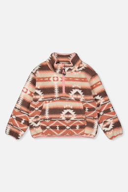 Mid-Season Plush Pullover Jacket Aztec Pink - J20W67_2J011