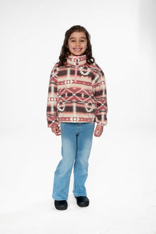 Mid-Season Plush Pullover Jacket Aztec Pink - J20W67_2J011