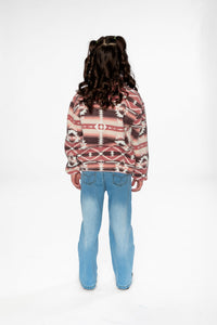Mid-Season Plush Pullover Jacket Aztec Pink - J20W67_2J011