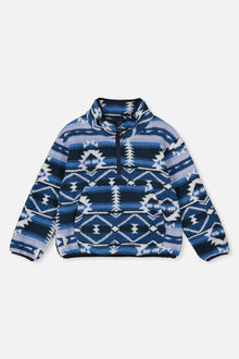 Mid-Season Plush Pullover Jacket Aztec Blue - J20W67_2J012