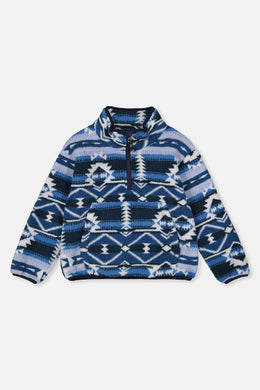 Mid-Season Plush Pullover Jacket Aztec Blue - J20W67_2J012