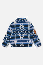 Mid-Season Plush Pullover Jacket Aztec Blue - J20W67_2J012