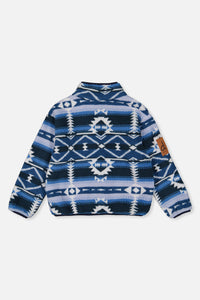 Mid-Season Plush Pullover Jacket Aztec Blue - J20W67_2J012