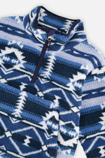 Mid-Season Plush Pullover Jacket Aztec Blue - J20W67_2J012