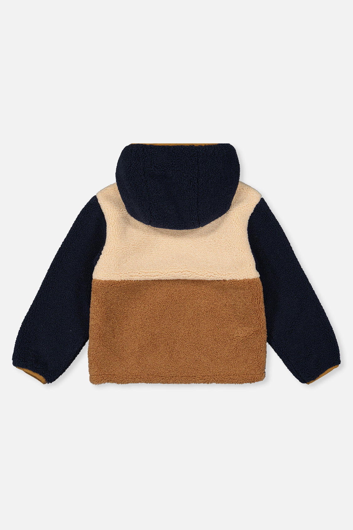 Reversible Mid-Season Jacket Dark Blue, Beige And Brown - J20W68_04810