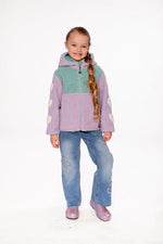 Reversible Mid-Season Jacket Pale Blue-Grey And Mauve - J20W69_03017
