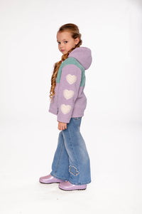 Reversible Mid-Season Jacket Pale Blue-Grey And Mauve - J20W69_03017
