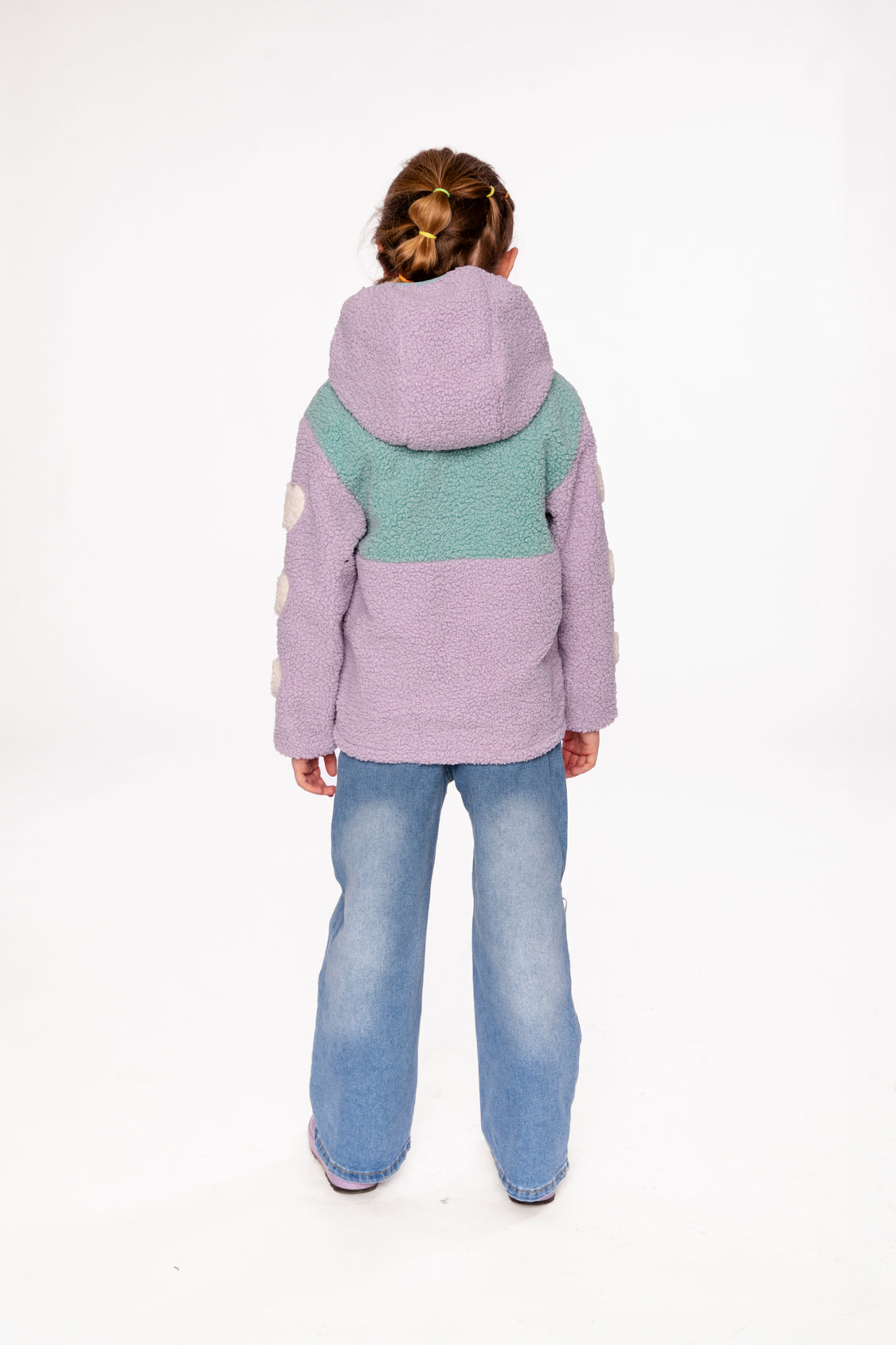 Reversible Mid-Season Jacket Pale Blue-Grey And Mauve - J20W69_03017