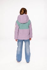 Reversible Mid-Season Jacket Pale Blue-Grey And Mauve - J20W69_03017