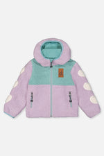Reversible Mid-Season Jacket Pale Blue-Grey And Mauve - J20W69_03017