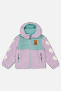 Reversible Mid-Season Jacket Pale Blue-Grey And Mauve - J20W69_03017
