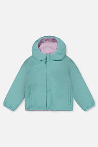 Reversible Mid-Season Jacket Pale Blue-Grey And Mauve - J20W69_03017