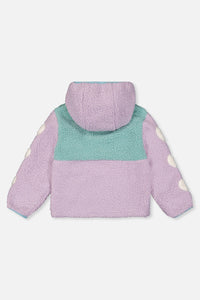 Reversible Mid-Season Jacket Pale Blue-Grey And Mauve - J20W69_03017