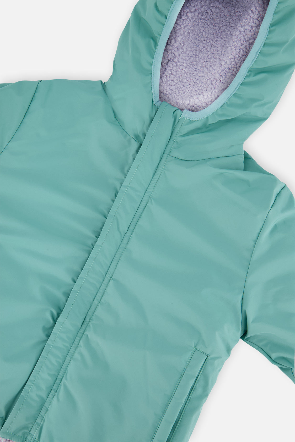 Reversible Mid-Season Jacket Pale Blue-Grey And Mauve - J20W69_03017