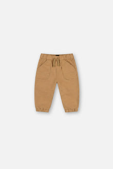 Baby Stretch Canvas Jogger Pants Beige