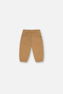 Baby Stretch Canvas Jogger Pants Beige