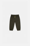 Pantalon de jogging en canvas extensible vert très foncé pour bébé