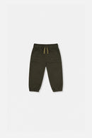 Baby Stretch Canvas Jogger Pants Very Dark Green