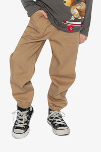 Stretch Canvas Jogger Pants Beige - J20YB20_01720
