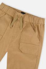 Stretch Canvas Jogger Pants Beige - J20YB20_01720