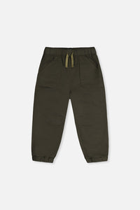 Stretch Canvas Jogger Pants Very Dark Green - J20YB20_03690