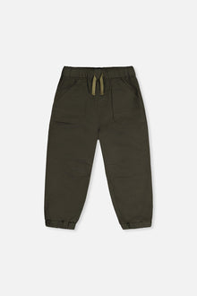 Stretch Canvas Jogger Pants Very Dark Green - J20YB20_03690