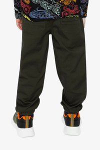 Stretch Canvas Jogger Pants Very Dark Green - J20YB20_03690
