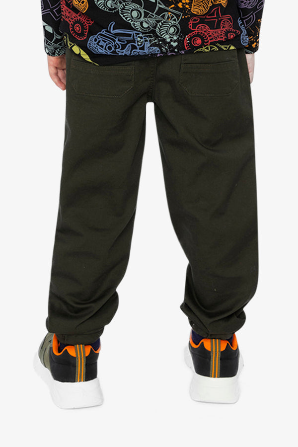 Stretch Canvas Jogger Pants Very Dark Green - J20YB20_03690