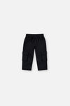 Pantalon en twill avec poches cargo bleu foncé pour bébé
